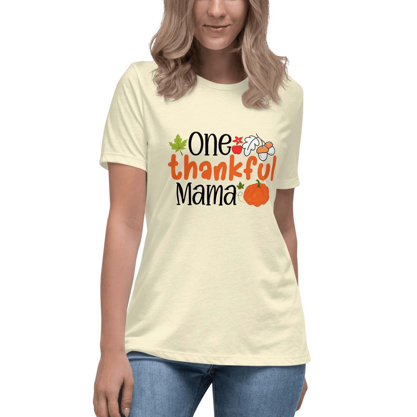 One Thankful Mama Relaxed T-Shirt - L & M Kee, LLC