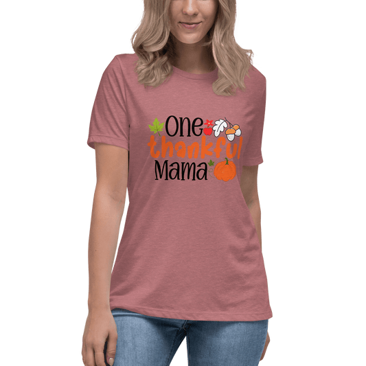 One Thankful Mama Relaxed T-Shirt - L & M Kee, LLC