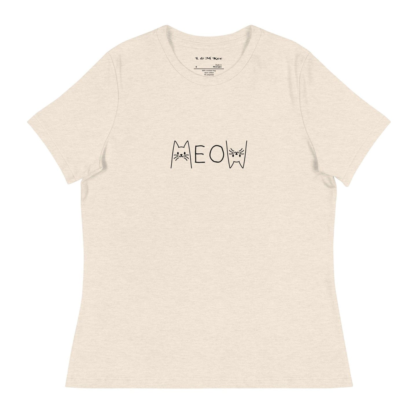 Meow Relaxed T-Shirt - L & M Kee, LLC