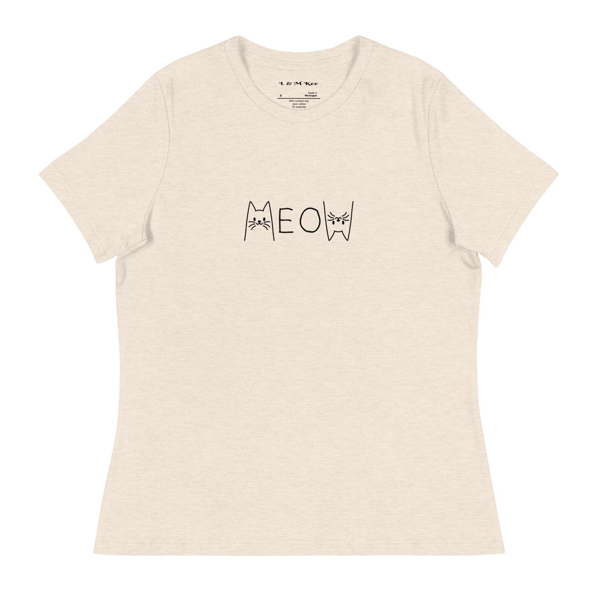 Meow Relaxed T-Shirt - L & M Kee, LLC