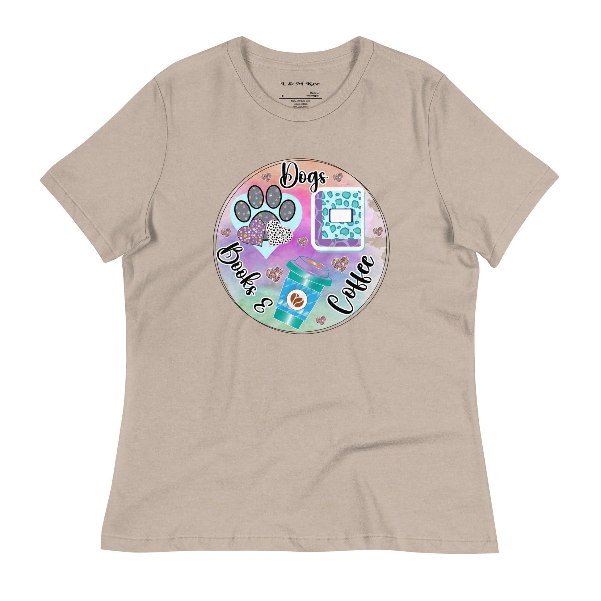 Dogs Books and Coffee T-Shirt - L & M Kee, LLC