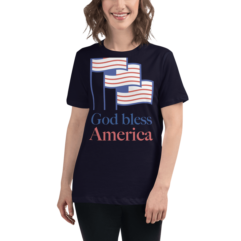 God Bless America Relaxed T-Shirt - L & M Kee, LLC