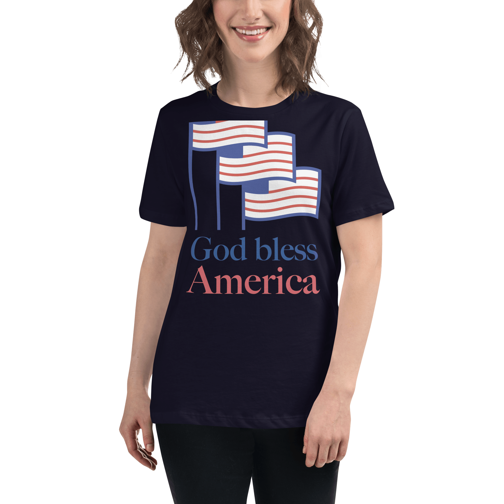 God Bless America Relaxed T-Shirt - L & M Kee, LLC
