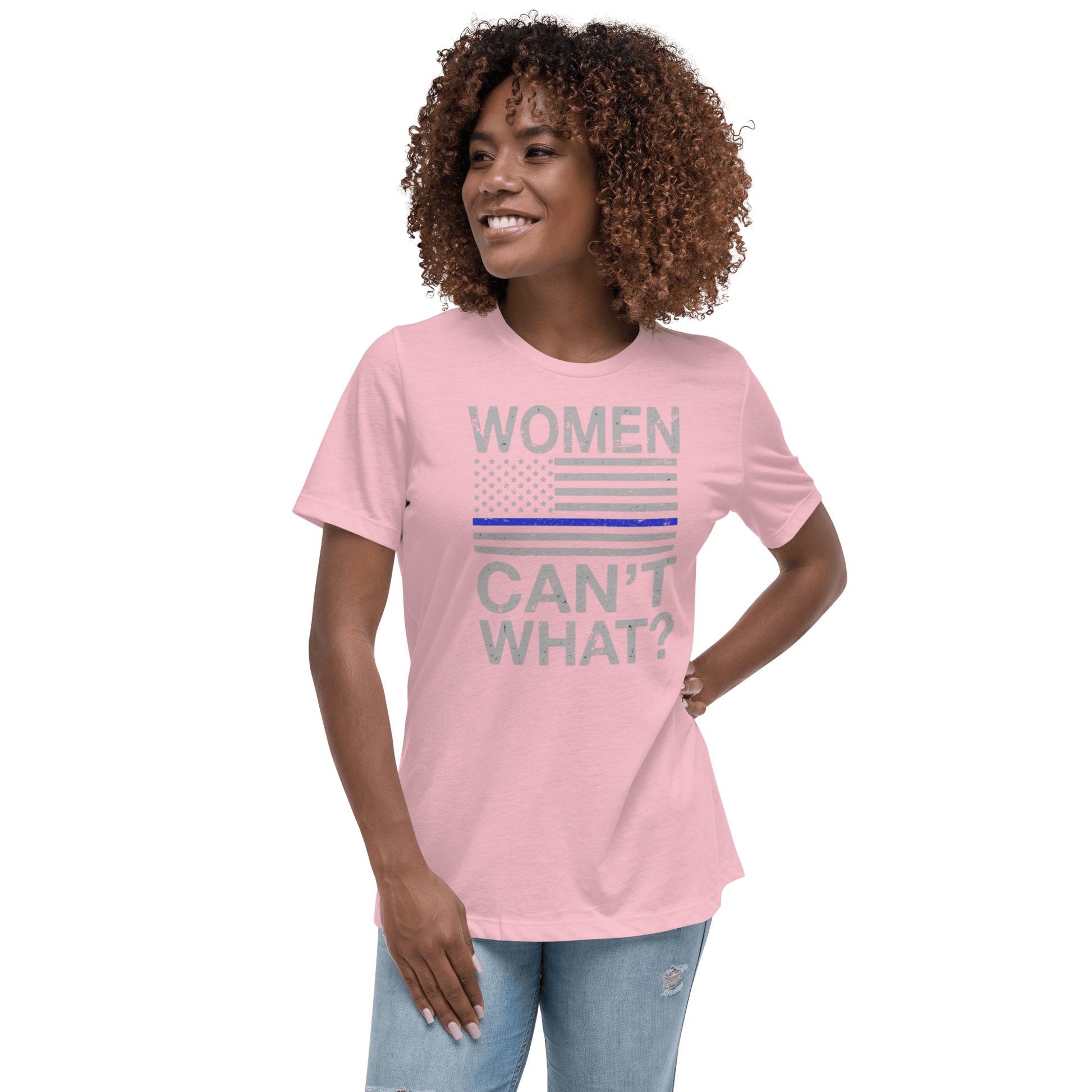 Women Can't What Relaxed T-Shirt - L & M Kee, LLC