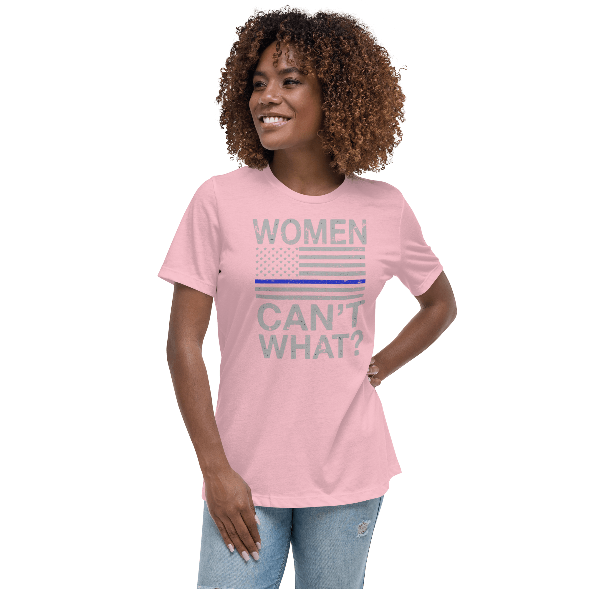 Women Can't What Relaxed T-Shirt - L & M Kee, LLC