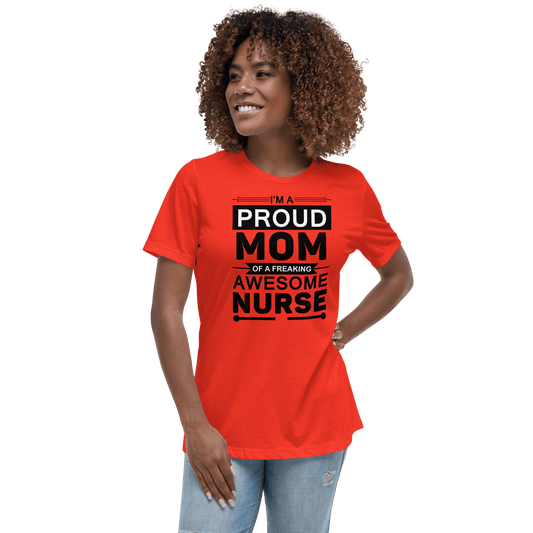 Proud Mom of Nurse Relaxed T-Shirt - L & M Kee, LLC