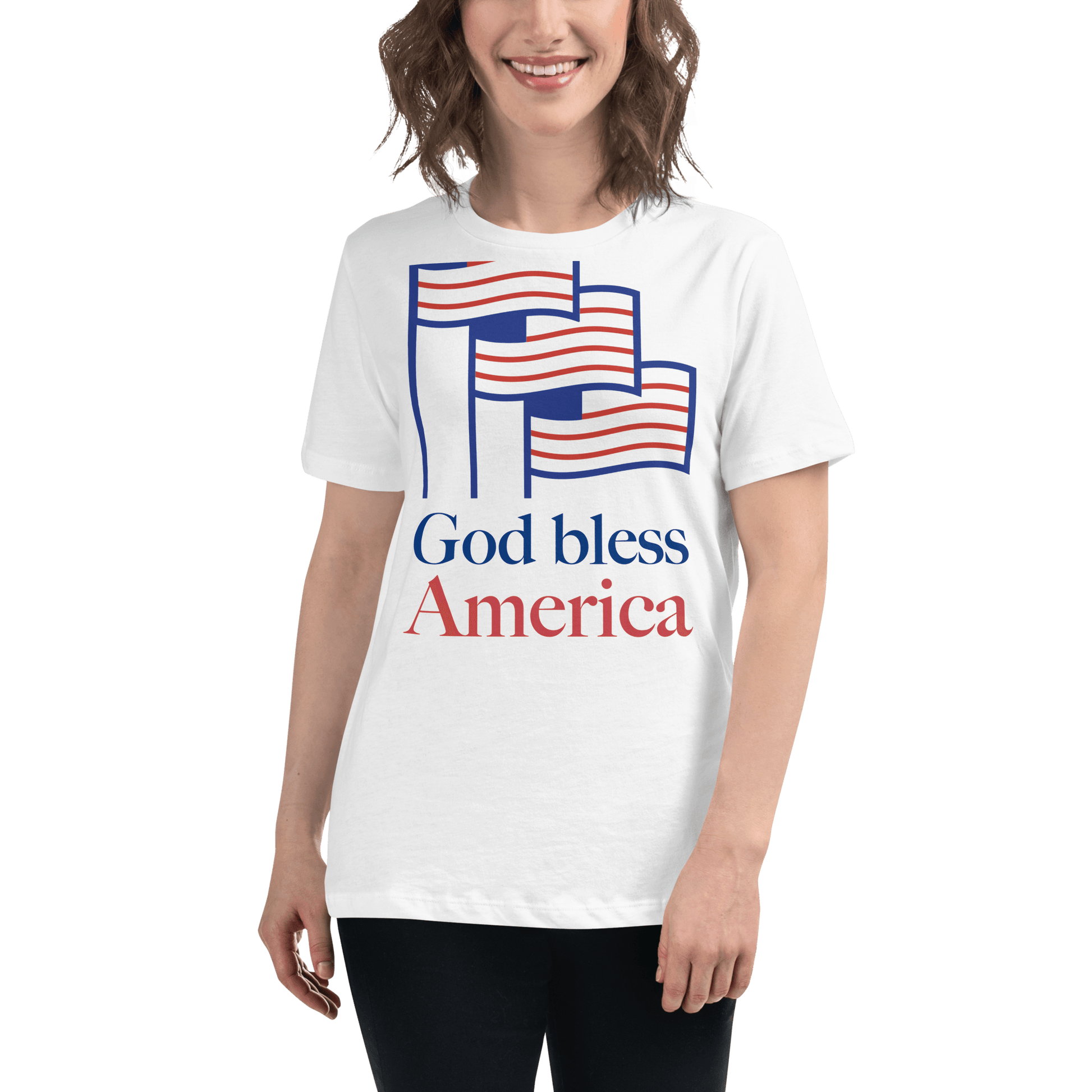 God Bless America Relaxed T-Shirt - L & M Kee, LLC