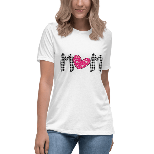 Mom Heart Relaxed T-Shirt - L & M Kee, LLC