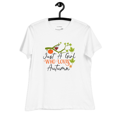 Just a Girl Who Loves Autumn Relaxed T-Shirt