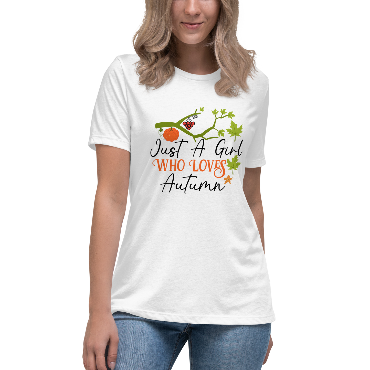 Just a Girl Who Loves Autumn Relaxed T-Shirt