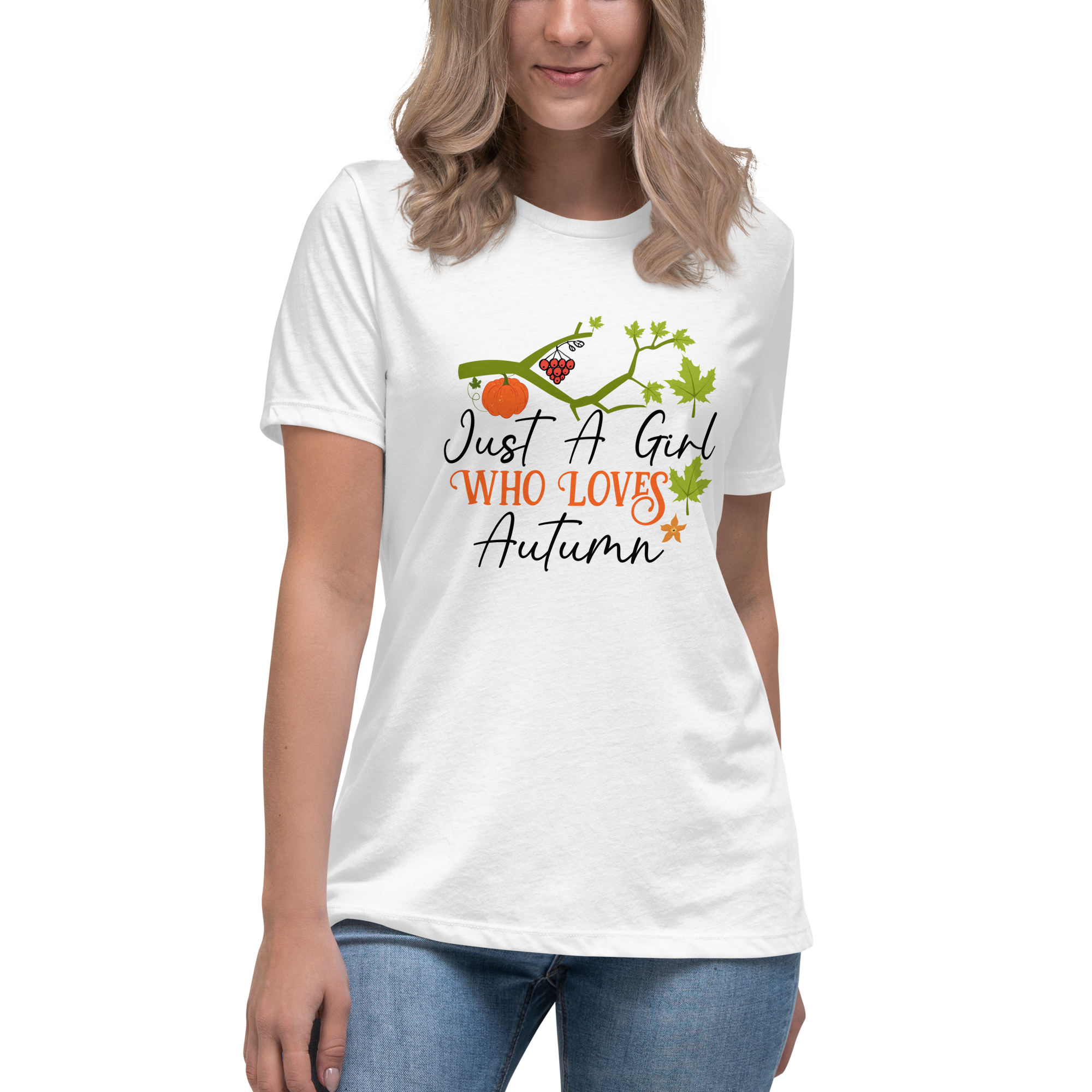 Just a Girl Who Loves Autumn Relaxed T-Shirt