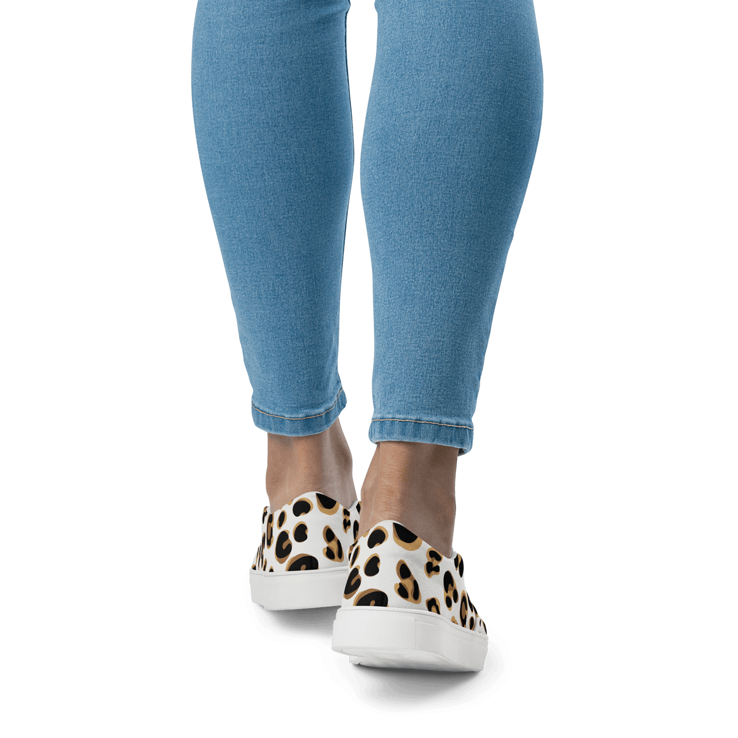 Leopard Print Women’s slip-on canvas shoes - L & M Kee, LLC