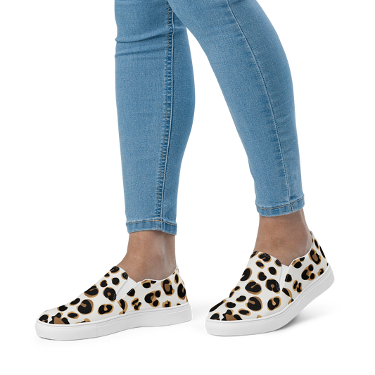 Leopard Print Women’s slip-on canvas shoes