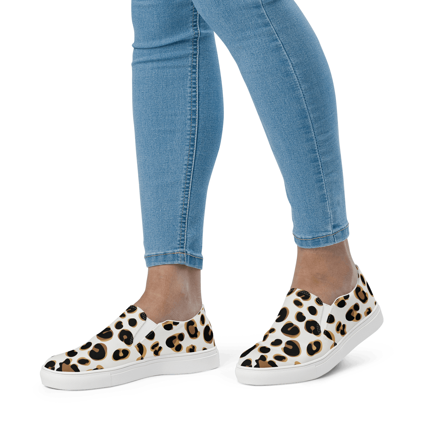 Leopard Print Women’s slip-on canvas shoes - L & M Kee, LLC