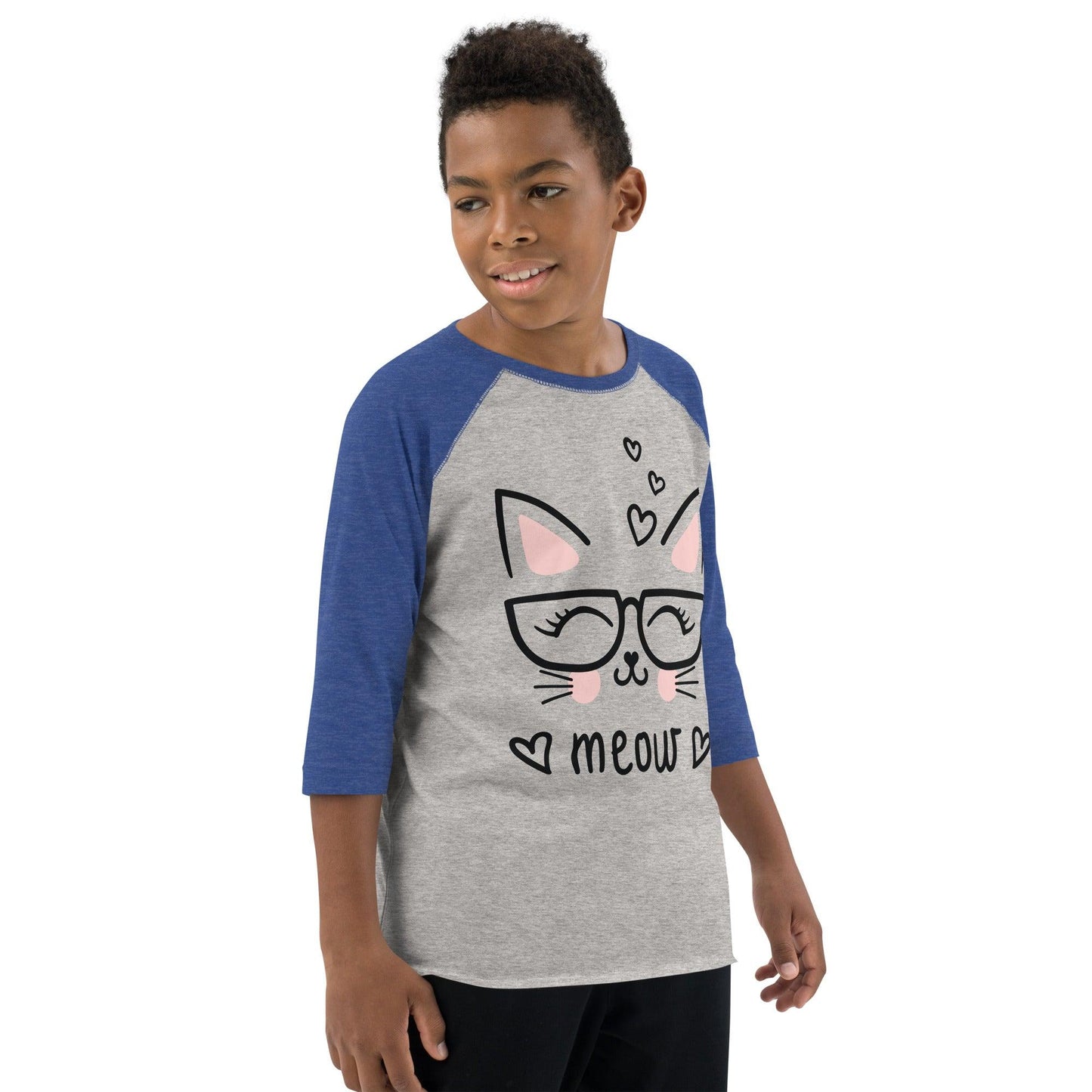 Meow The Cat Youth baseball shirt - L & M Kee, LLC