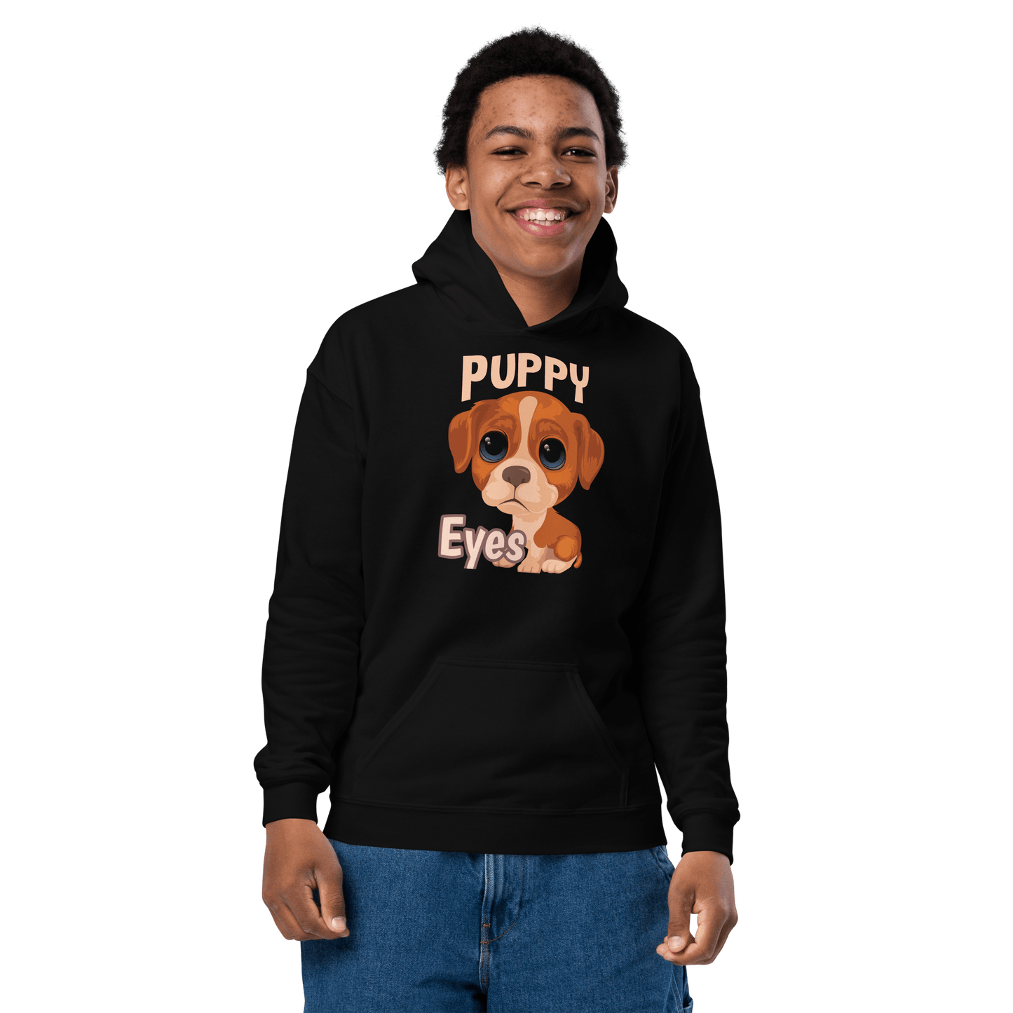 Puppy Eyes Youth Hoodie - L & M Kee, LLC