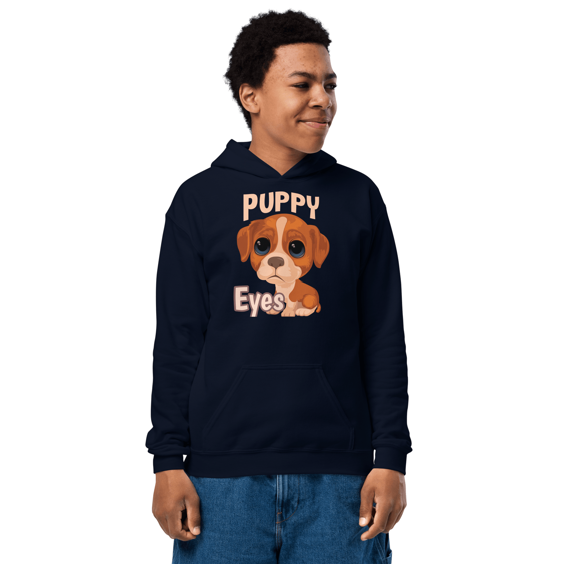 Puppy Eyes Youth Hoodie - L & M Kee, LLC