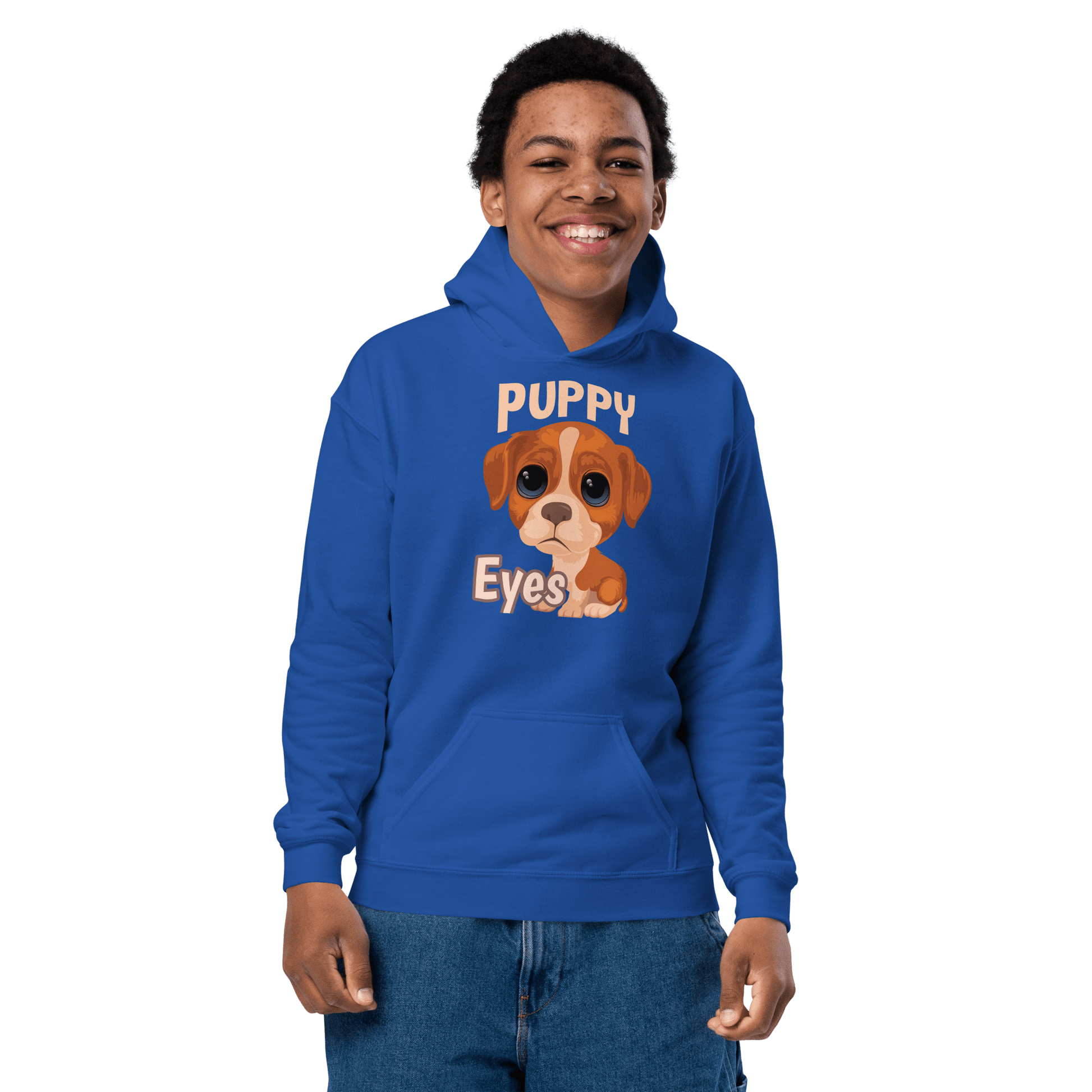 Puppy Eyes Youth Hoodie - L & M Kee, LLC