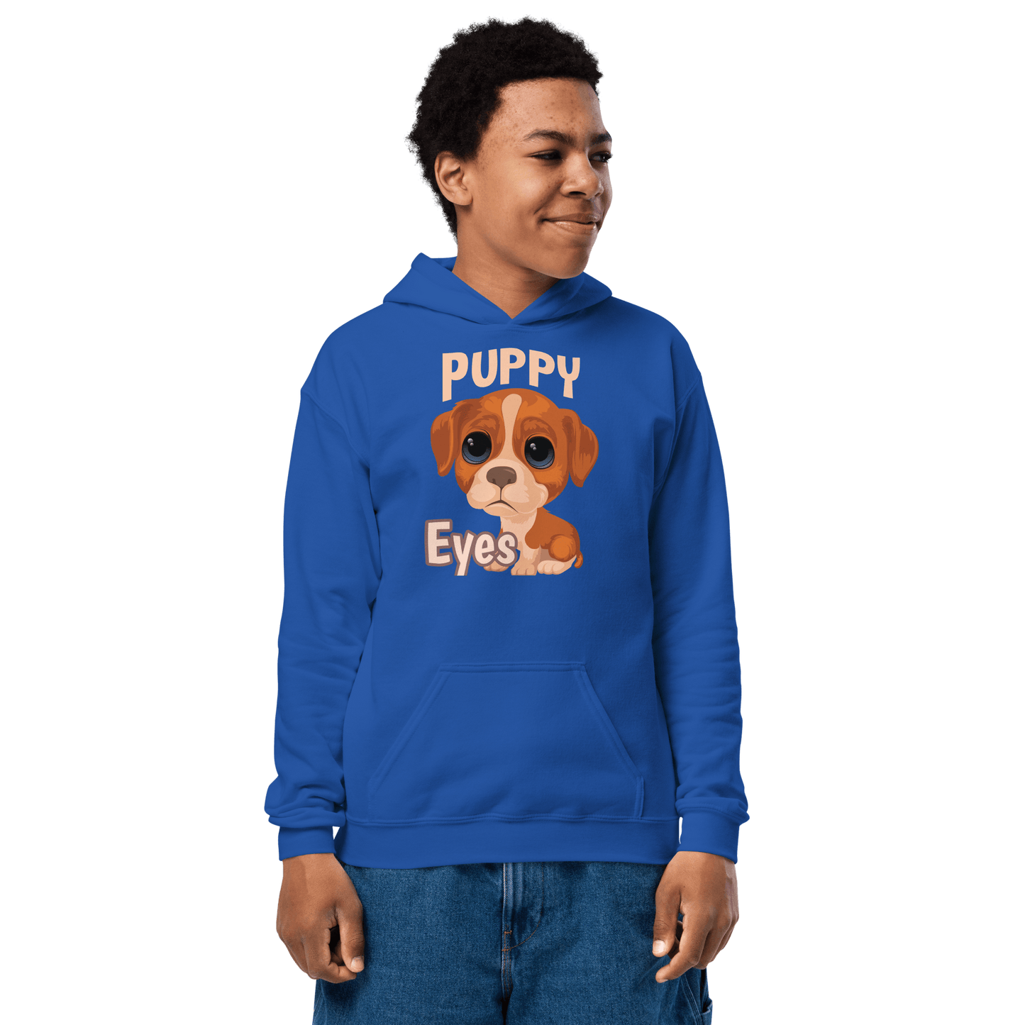 Puppy Eyes Youth Hoodie - L & M Kee, LLC