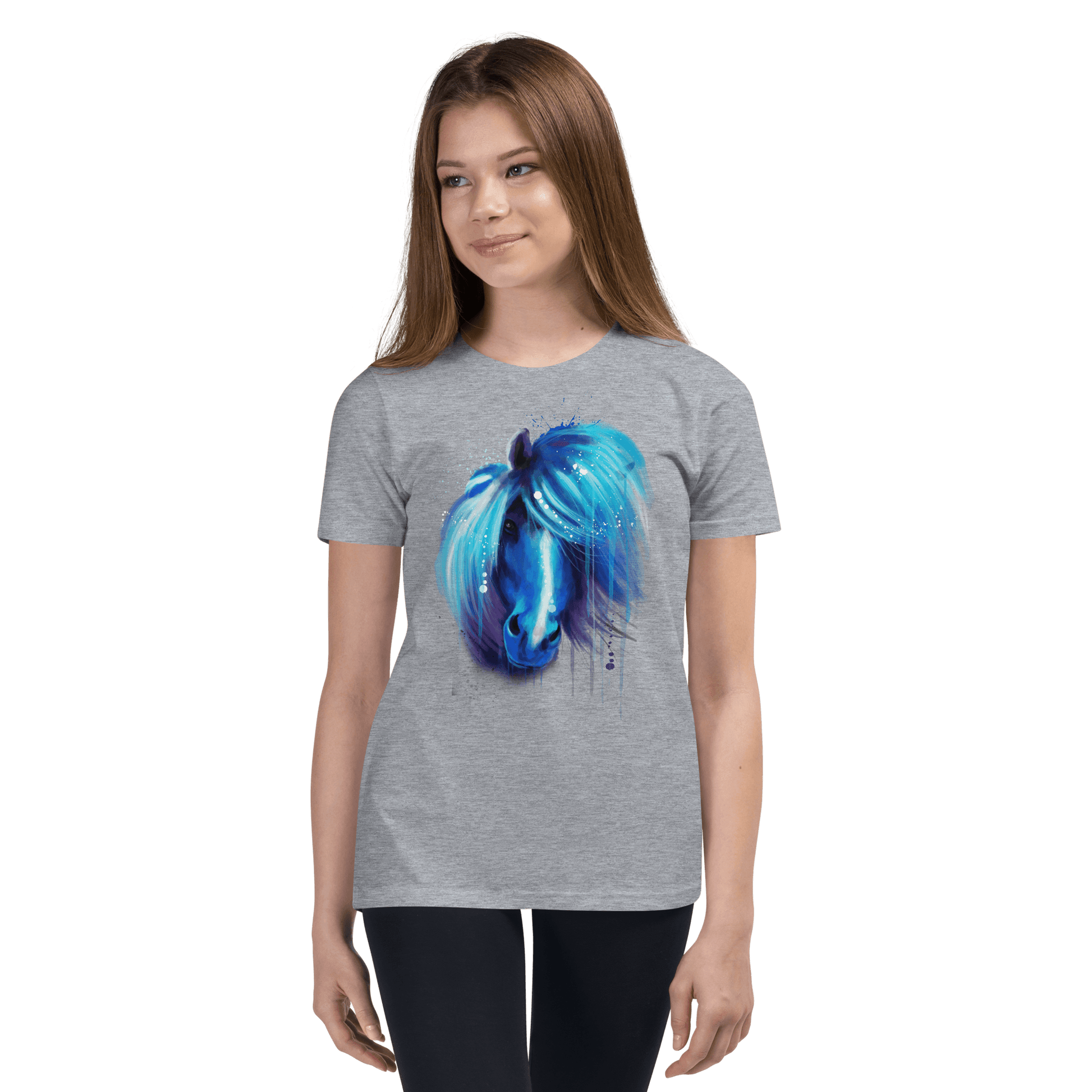 Blue Horse Youth Short Sleeve T-Shirt - L & M Kee, LLC