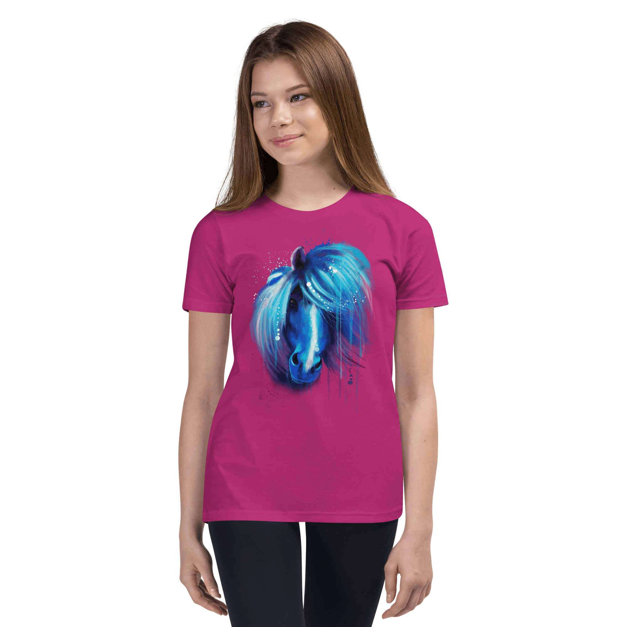 Blue Horse Youth Short Sleeve T-Shirt - L & M Kee, LLC