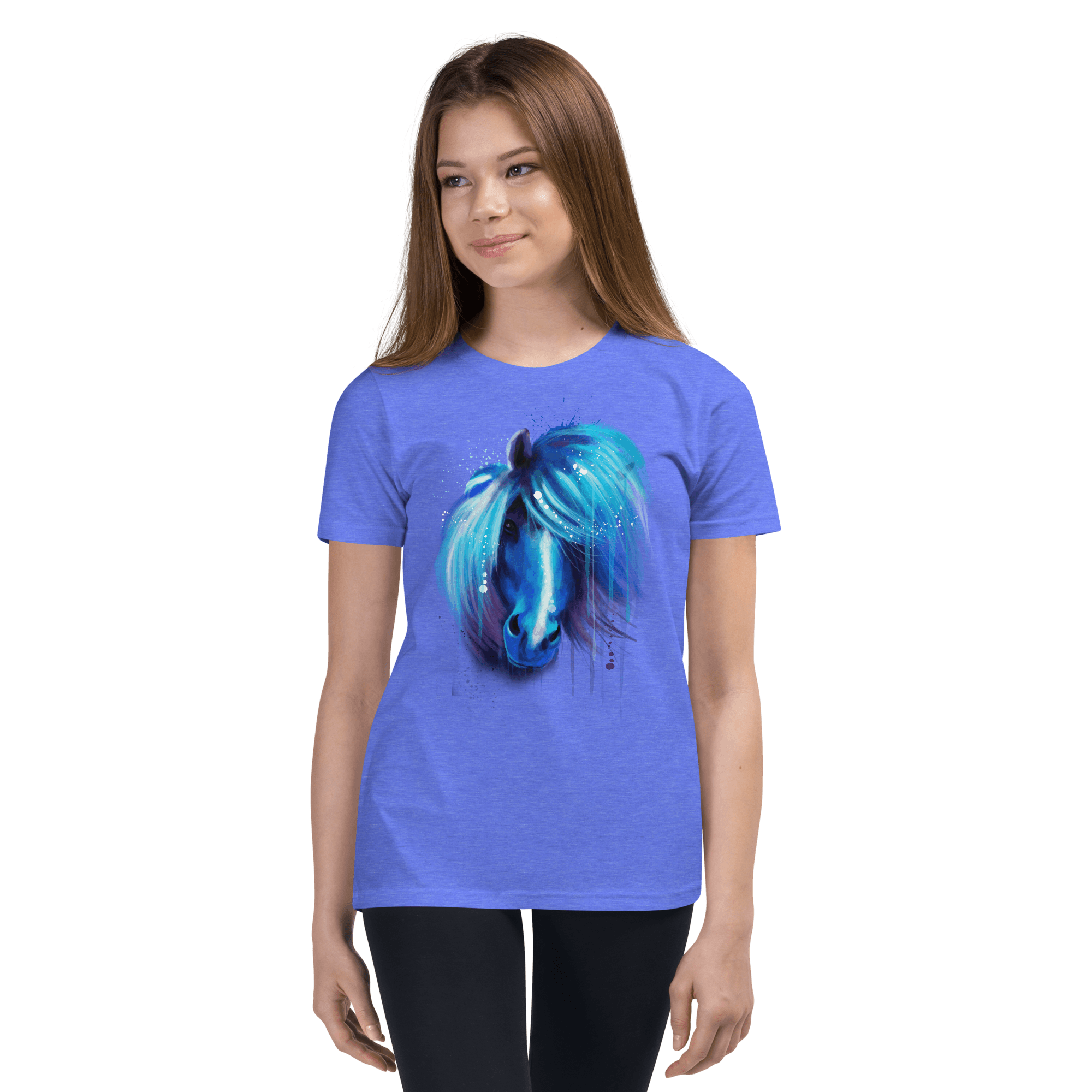 Blue Horse Youth Short Sleeve T-Shirt - L & M Kee, LLC