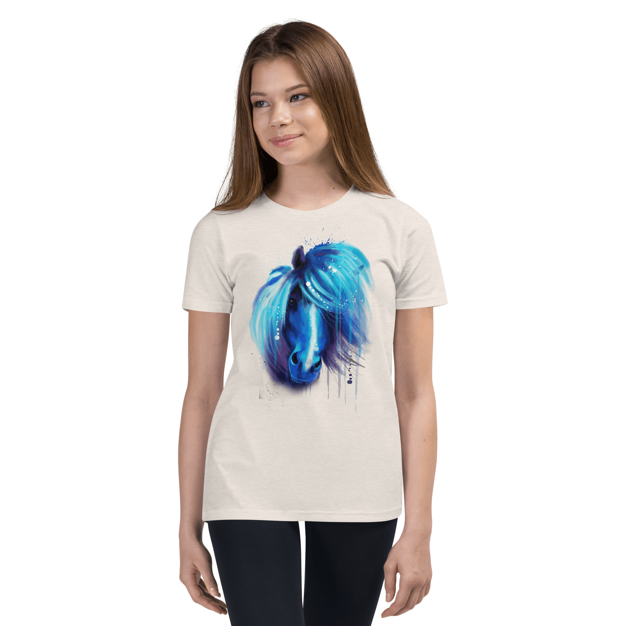 Blue Horse Youth Short Sleeve T-Shirt - L & M Kee, LLC