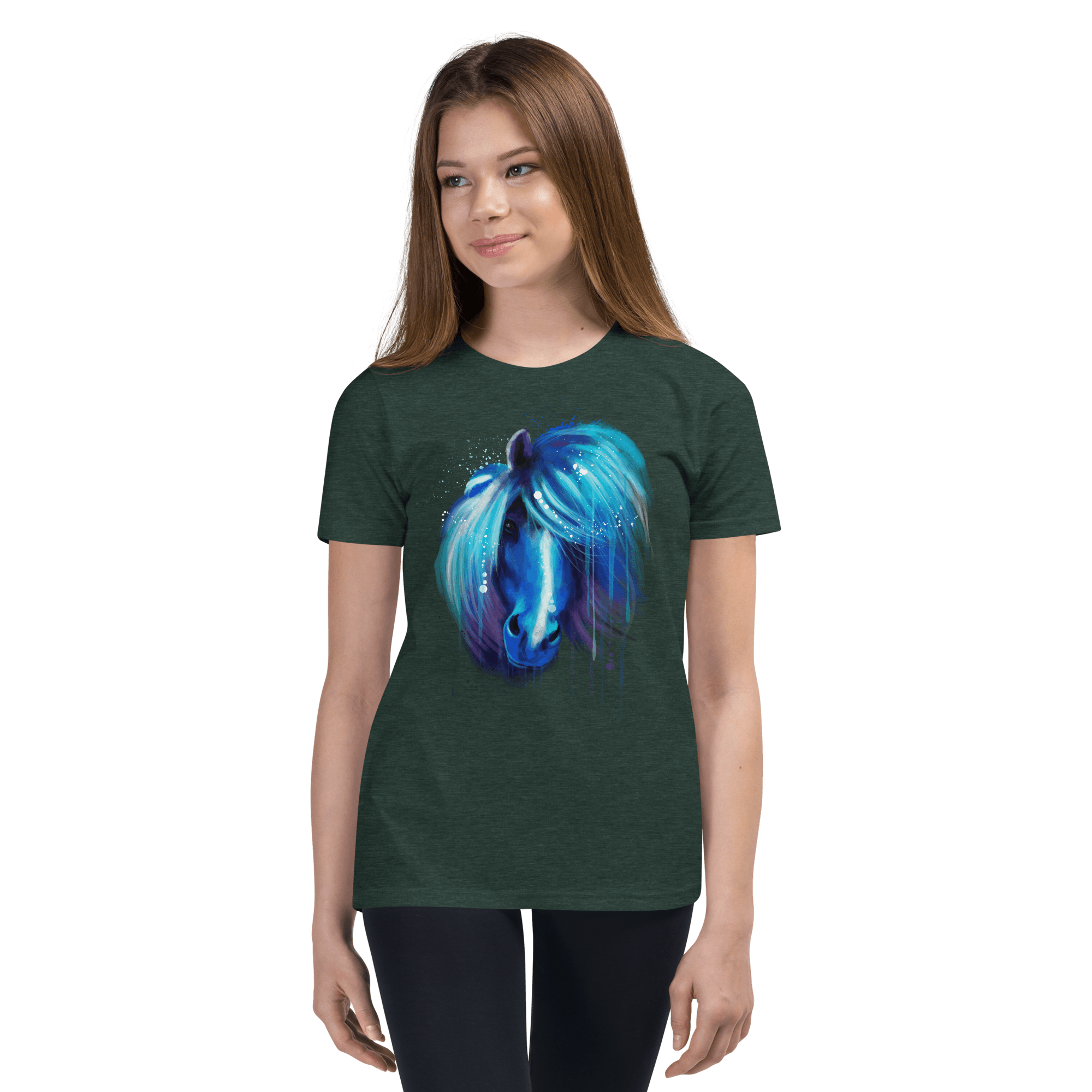 Blue Horse Youth Short Sleeve T-Shirt - L & M Kee, LLC
