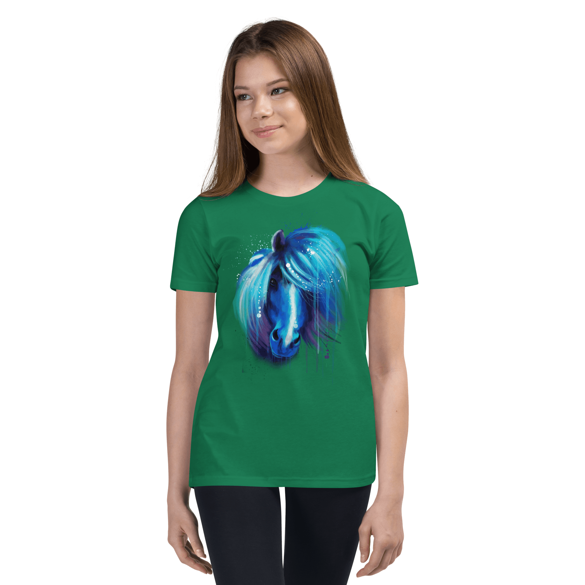 Blue Horse Youth Short Sleeve T-Shirt - L & M Kee, LLC