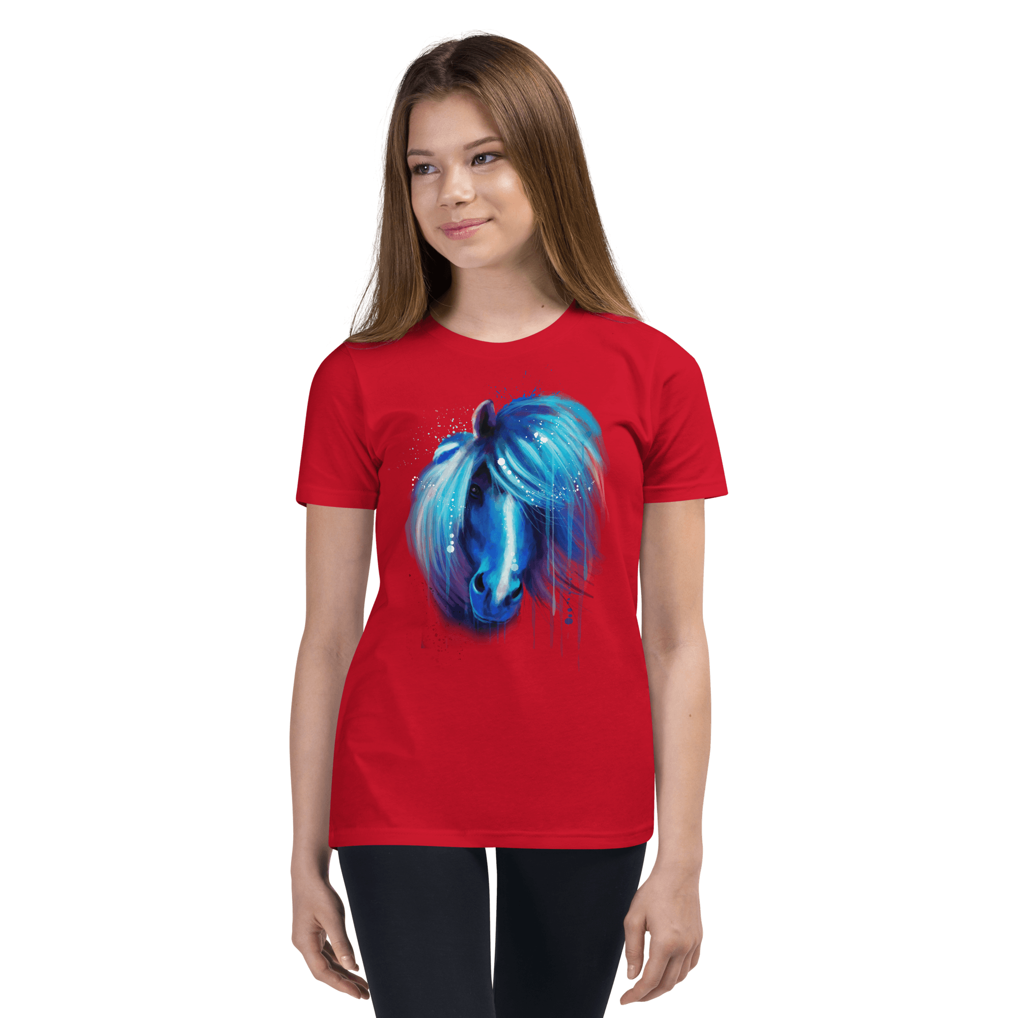 Blue Horse Youth Short Sleeve T-Shirt - L & M Kee, LLC