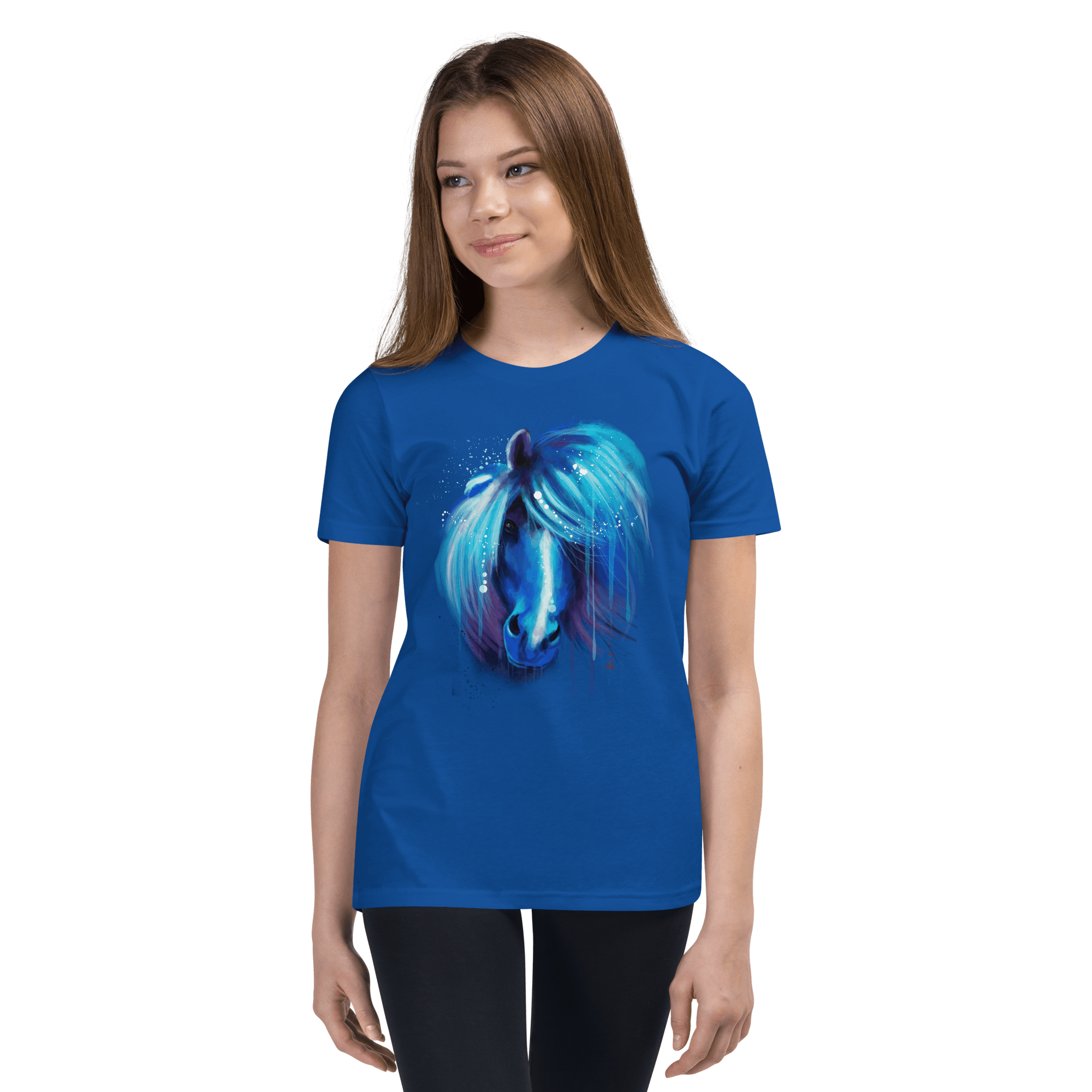 Blue Horse Youth Short Sleeve T-Shirt - L & M Kee, LLC