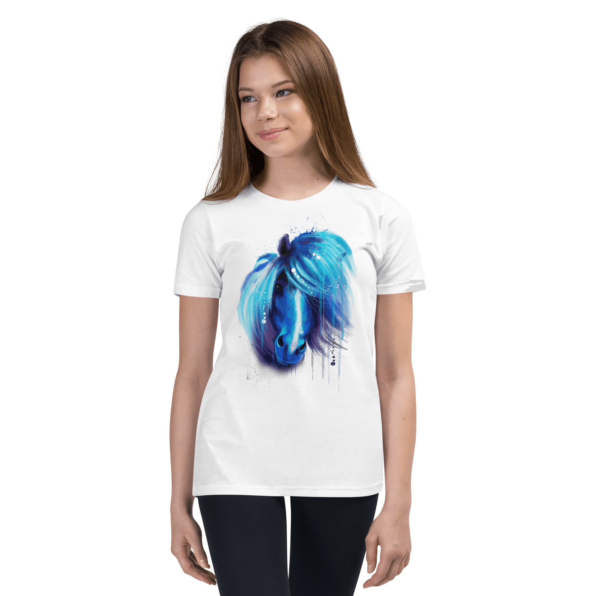 Blue Horse Youth Short Sleeve T-Shirt - L & M Kee, LLC
