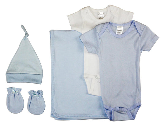 Newborn Baby Boy 5 Pc Layette Baby Shower Gift Set LS_0003 - L & M Kee, LLC