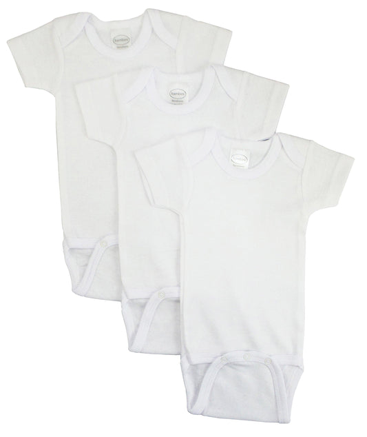 White Short Sleeve One Piece 3 Pack 001Pack - L & M Kee, LLC