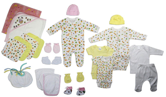 Newborn Baby Girl 23 Pc Layette Baby Shower Gift Set LS_0030 - L & M Kee, LLC