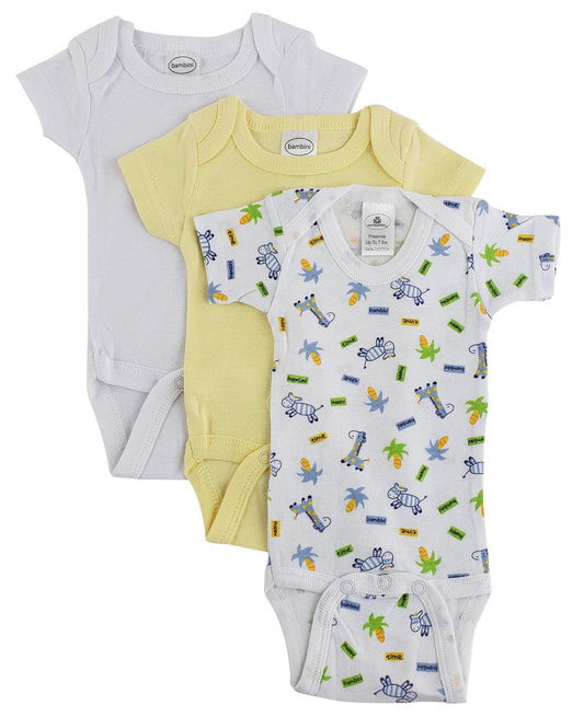 Preemie Boys Short Sleeve Printed Variety Pack 004PreemiePack - L & M Kee, LLC