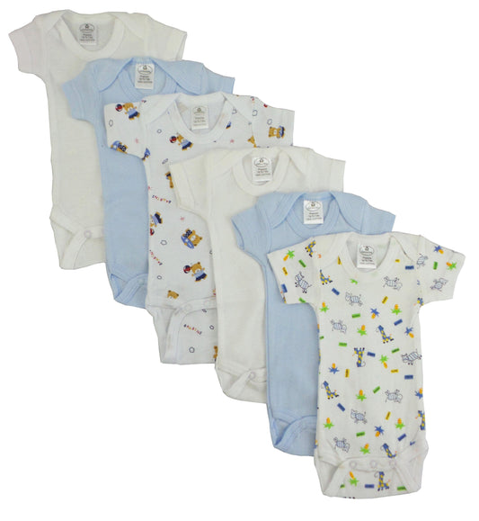 Preemie Boys Short Sleeve Printed 6 Pack 004P_004P - L & M Kee, LLC