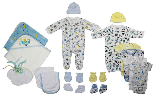 Newborn Baby Boy 19 Pc Layette Baby Shower Gift Set LS_0020 - L & M Kee, LLC