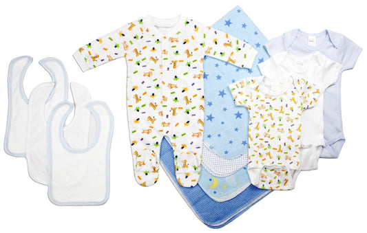 Newborn Baby Boy 11 Pc Layette Baby Shower Gift Set LS_0022 - L & M Kee, LLC