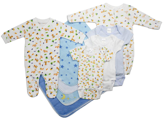 Newborn Baby Boy 9 Pc Layette Baby Shower Gift Set LS_0023 - L & M Kee, LLC