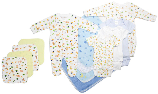 Newborn Baby Boy 13 Pc Layette Baby Shower Gift Set LS_0024 - L & M Kee, LLC