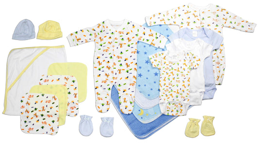 Newborn Baby Boy 18 Pc Layette Baby Shower Gift Set LS_0026 - L & M Kee, LLC