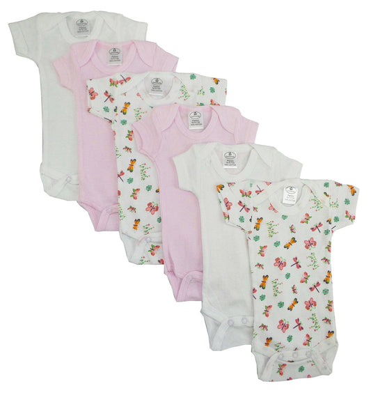 Preemie Girls Printed Short Sleeve 6 Pack 005P_005P - L & M Kee, LLC