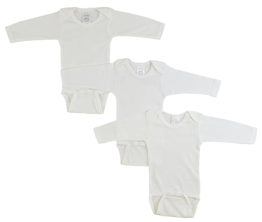 Long Sleeve White Onezie 3 Pack 009Pack - L & M Kee, LLC
