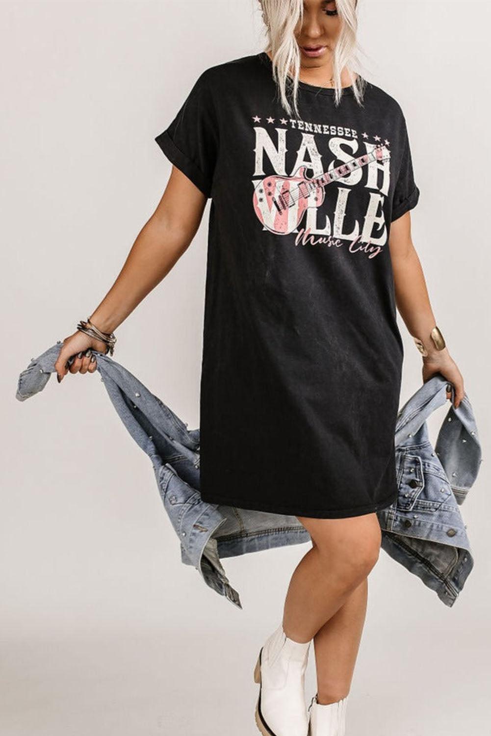 Nashville Music Festival Trending T-Shirt Dress - L & M Kee, LLC