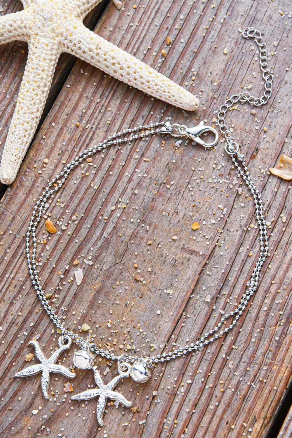 Starfish Bell Dual-Layered Anklet - L & M Kee, LLC