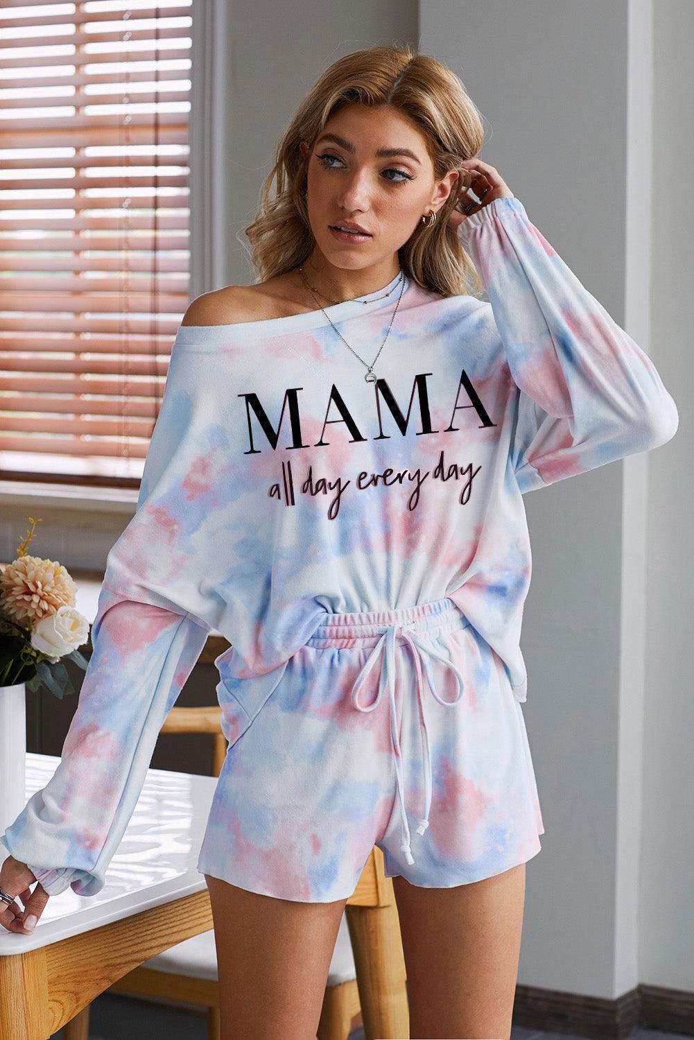 Tie-dye Pajamas Loungewear Set - L & M Kee, LLC