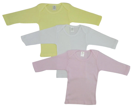 Girls Pastel Variety Long Sleeve Lap T-shirts 052Pack - L & M Kee, LLC