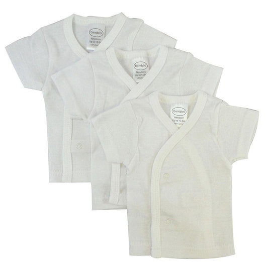 White Side Snap Short Sleeve Shirt - 3 Pack 075Pack - L & M Kee, LLC