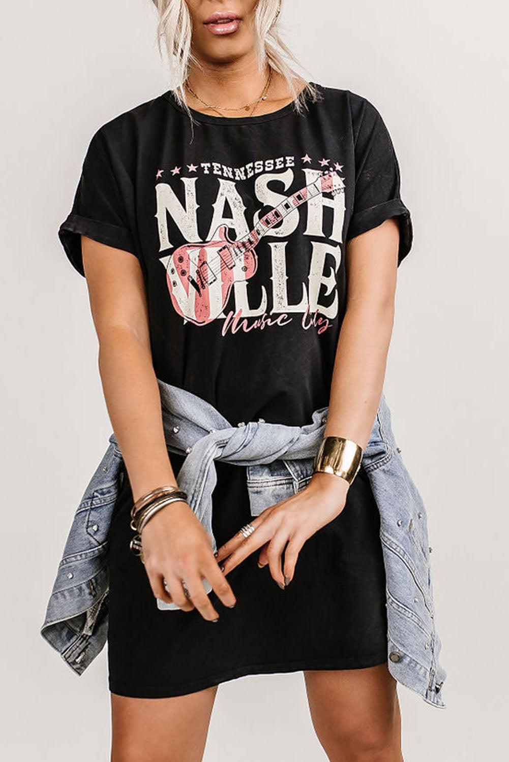 Nashville Music Festival Trending T-Shirt Dress - L & M Kee, LLC